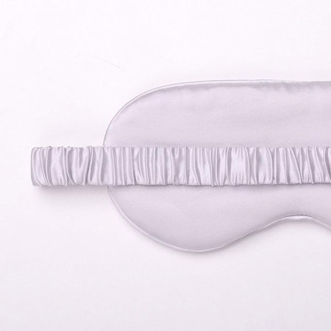 Silk Sleep Mask Light Blocking Luxury 100% Mulberry 19mm Silk Eye Mask Eye Cover Blindfold Ultra Soft Light & Comfy Anti Aging Skin Care with Travel Bag Gift Package-BrightBean Baby