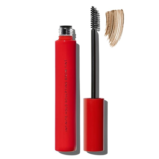 MAKE Beauty Infinite Hold Brow Tint. Taupe Eyebrow Gel with Brush. Sculpt, Define, and Set Eyebrows - All-Day Wear-BrightBean Baby