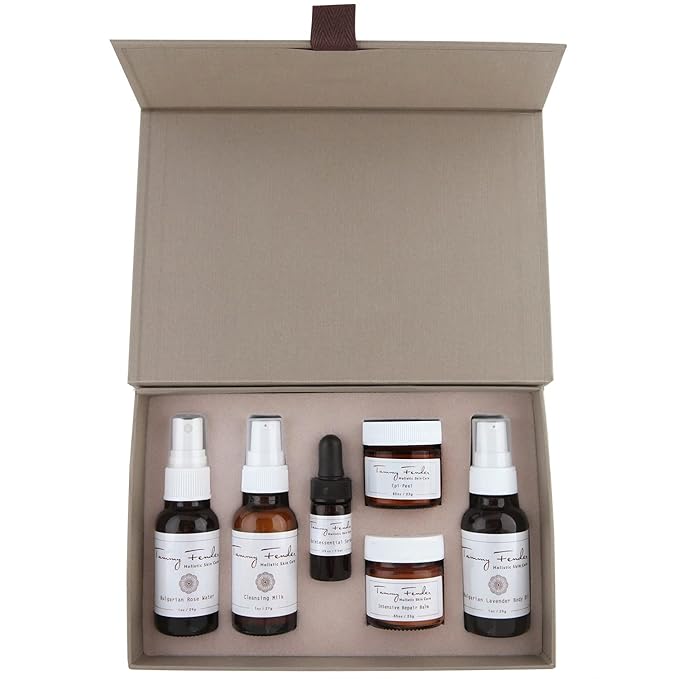 Natural Rejuvenating Treatment Kit | Organic, Cruelty-Free, Non-Toxic | Rejunivate + Tone with Cleansing Milk, Rose Water, Epi-Peel, Repair Balm, Body Oil, Serum (6 Piece Set)-BrightBean Baby