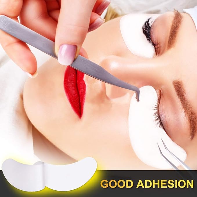 Hydrogel Eye Patch Eyelash Extension Supplies - Akissos 100 PCS Lash Extension Supplies Lift Tint Under Eye Pads Undereye Gel Patches Lint Free Professional Individual DIY Beauty Tool - 3nd Gen-BrightBean Baby