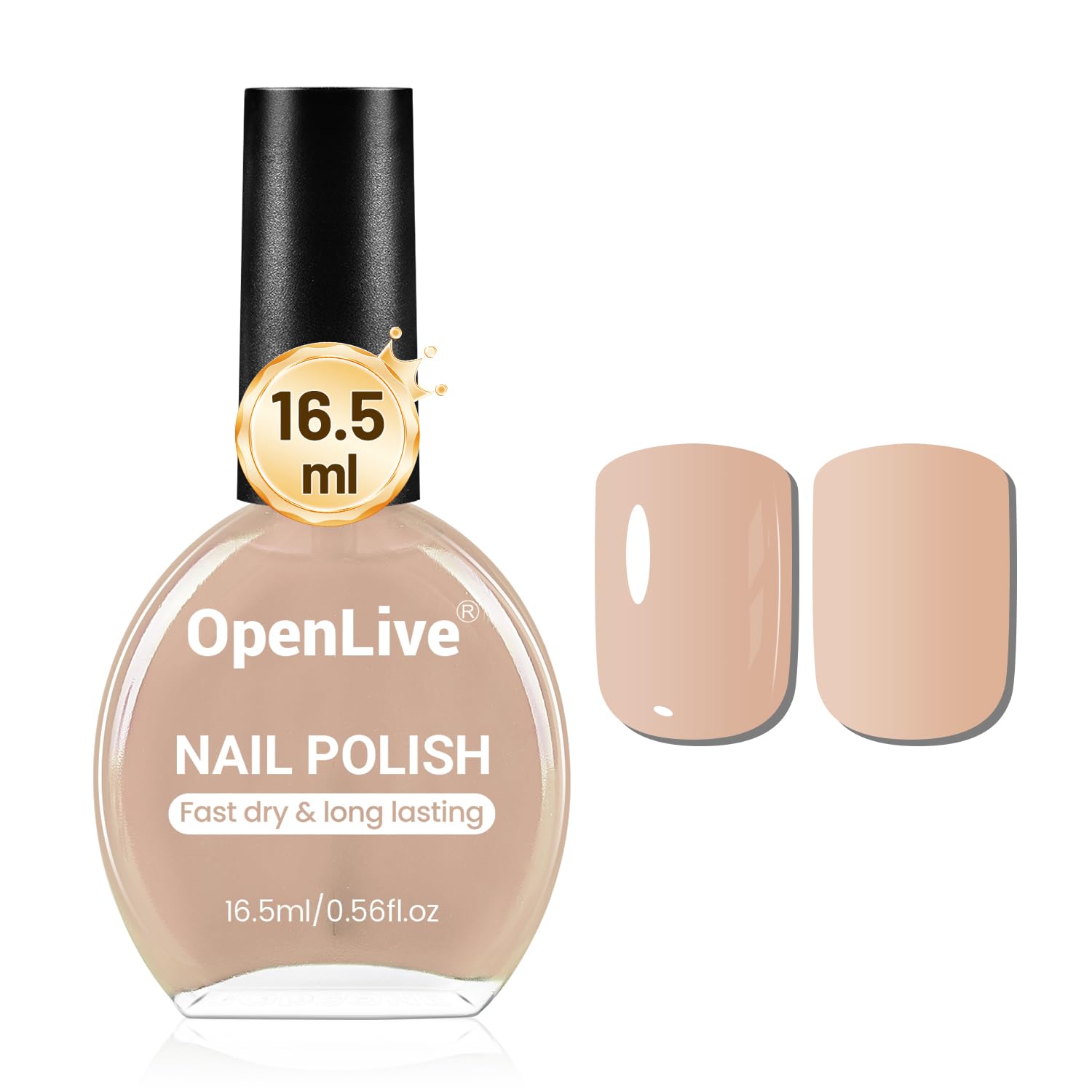 16.5ml Nude Pink Nail Polish Large Volume Quick Drying Light Pink Nail Polish, Fast Drying and Long Lasting Color Nail Art DIY Home Manicure Gift for Women-BrightBean Baby