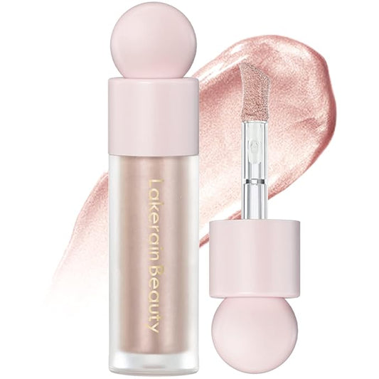 Erinde Liquid Highlighter Makeup, Pink Luminizer Face Highlight Makeup Stick, Natural Beauty Glow Finish, Lightweight Blendable Cream Face Body Liquid Illuminator Bronzer, Cruelty-free, 03 Rose Gold-BrightBean Baby