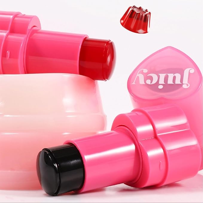 Water Jelly Tint Blush, 3-In-1 Multi-Use Blush Cream Blush Stick for Eyes, Cheeks & Lips, Hydrating & Bouncy Jelly Texture, Blends Perfect for Skin Portable Multipurpose Long Lasting Waterproof(05, s)-BrightBean Baby