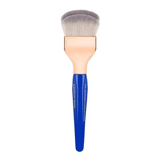 Bdellium Tools Professional Makeup Brush - Golden Triangle 972 Large Rounded Double Dome Blender - With All Vegan and Soft Synthetic Fibers, For Foundation Application & Blending (Blue, 1pc)-BrightBean Baby