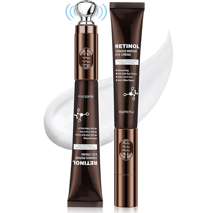 20g Eye Cream with Electric Massager, Moisturizing Anti-Wrinkles Eye Cream, Anti Aging Eye Cream for Dark Circles and Puffiness, Results in 3-4 Weeks to Reduce Fine Lines-BrightBean Baby