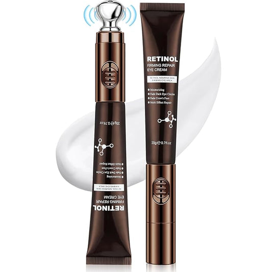 20g Eye Cream with Electric Massager, Moisturizing Anti-Wrinkles Eye Cream, Anti Aging Eye Cream for Dark Circles and Puffiness, Results in 3-4 Weeks to Reduce Fine Lines-BrightBean Baby