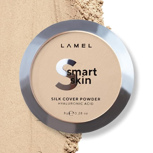 Lamel Smart Skin Silk Compact Powder - Long Lasting Pressed Finishing Powder - Oil Control Makeup, Suitable for Dry Skin, Lightweight Formula - 402 Beige 0.28 oz-BrightBean Baby
