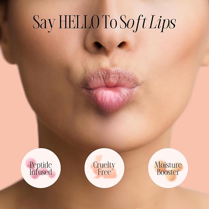 YUGLO Lip Sleeping Mask with Multi-Peptides | Peach Flavor | Hydrating & Plumping Lip Treatment for Dry, Chapped Lips | Nourishes & Moisturizes | Overnight Lip Repair-BrightBean Baby