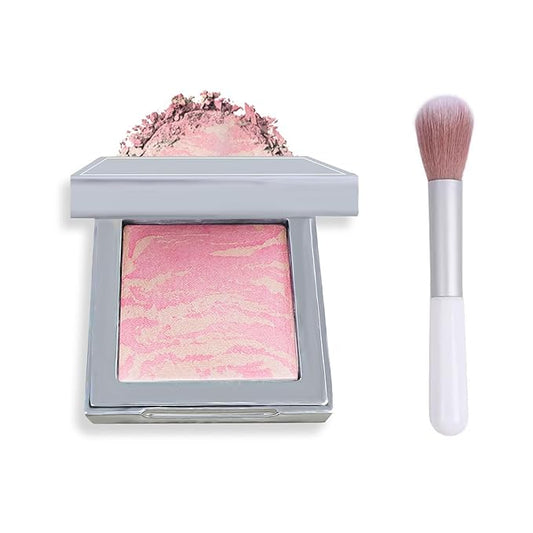 Face Blush Foundation Natural Brightening Silky Moisturizing Sodium Hyaluronate Bakery Crafted Glittering Powder-BrightBean Baby