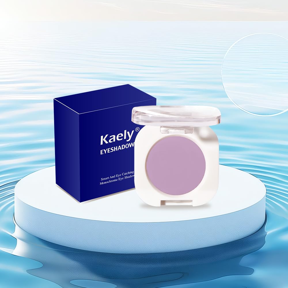 Single Matte Eye Shadow Palette Makeup, Violet Purple Eyeshadow for Women Halloween Birthday Party Wear, Monochrome Eye Shadow Makeup, Pigmented Waterproof Sombras Para Ojos, 31-BrightBean Baby