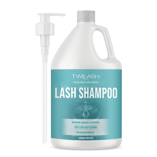 Lash Shampoo Bulk, Eyelash Cleanser for Extensions 4 Liters, Dispenser Pump, Safe Makeup Remover, Non-irritating or Burning Eyelid Foaming Cleanser for Professional Salon and Home Use (Unscented-4L)-BrightBean Baby
