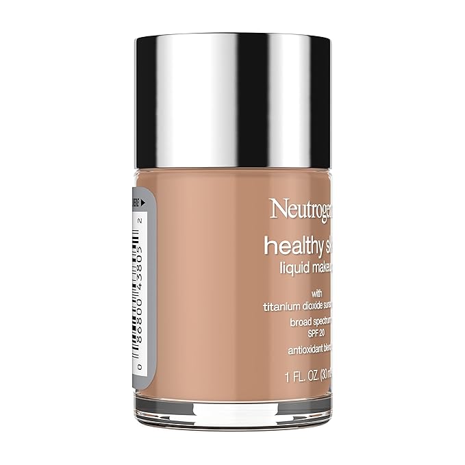 Neutrogena Healthy Skin Liquid Makeup Foundation with Broad Spectrum SPF 20 Sunscreen, Medium Coverage Foundation with Nourishing Pro-Vitamin B5, Chestnut 135, 1 fl. oz-BrightBean Baby