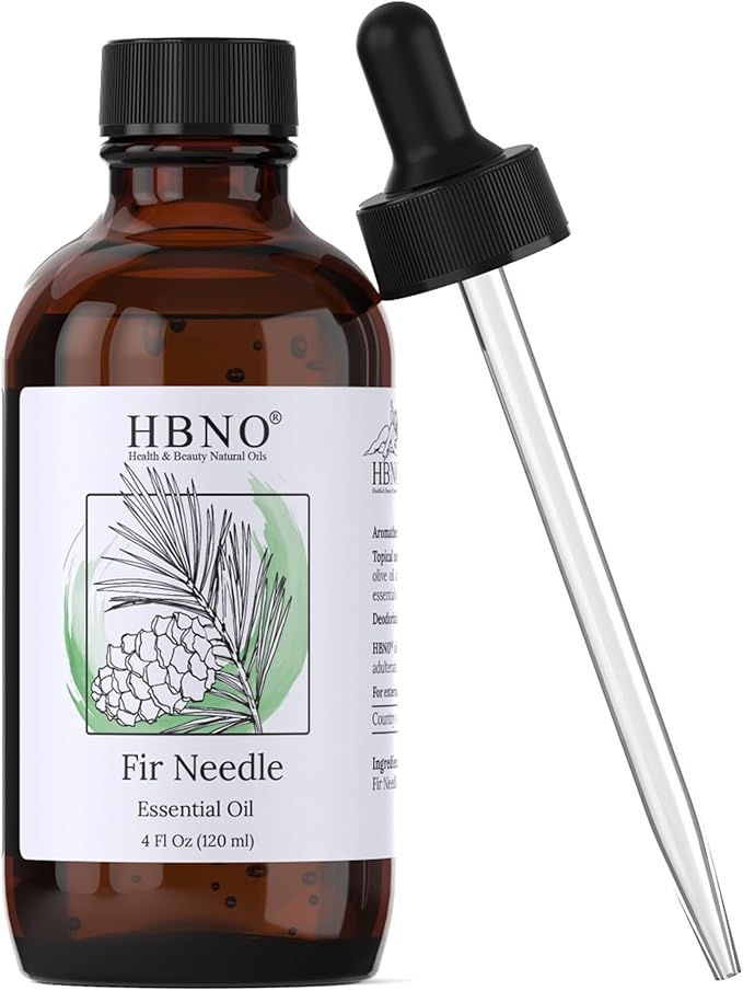 HBNO Fir Needle Essential Oil - Huge 4 oz (120ml) Value Size - Natural Fir Needle Oil - Perfect for Cleaning, Aromatherapy, DIY, Soap and Diffuser-BrightBean Baby