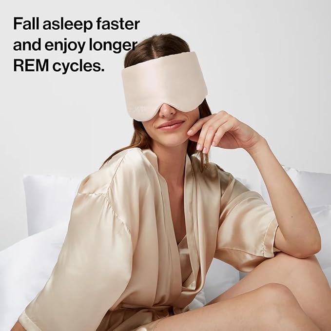 Dore & Rose Deep Sleep Mask Light Blocking, 23 Momme Mulberry Silk Eye Mask, Ultra Soft, Adjustable - Travel Sleeping Mask for Men & Women - Champagne-BrightBean Baby