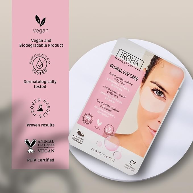 Eye Masks, Reduces Wrinkles, Dark Circles & Puffiness - Pack of 5 Pairs - Hydrating Patches with Niacinamide, Caffeine, Peptides - Vegan, Cruelty-Free, Skincare, Under Eye Treatment, Gift-BrightBean Baby
