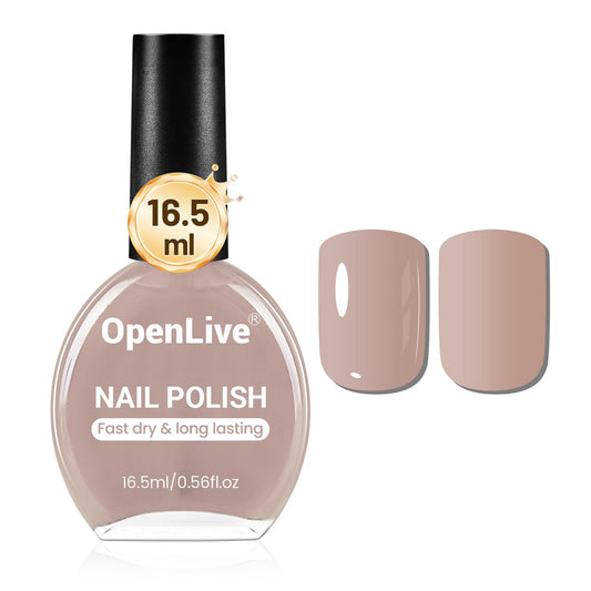 16.5ml Light Brown Nail Polish Large Volume Quick Dry Nail Polish, Long Lasting Shine, Fingernail Toenail Nail Art DIY Home Travel Nail Art Gift-BrightBean Baby