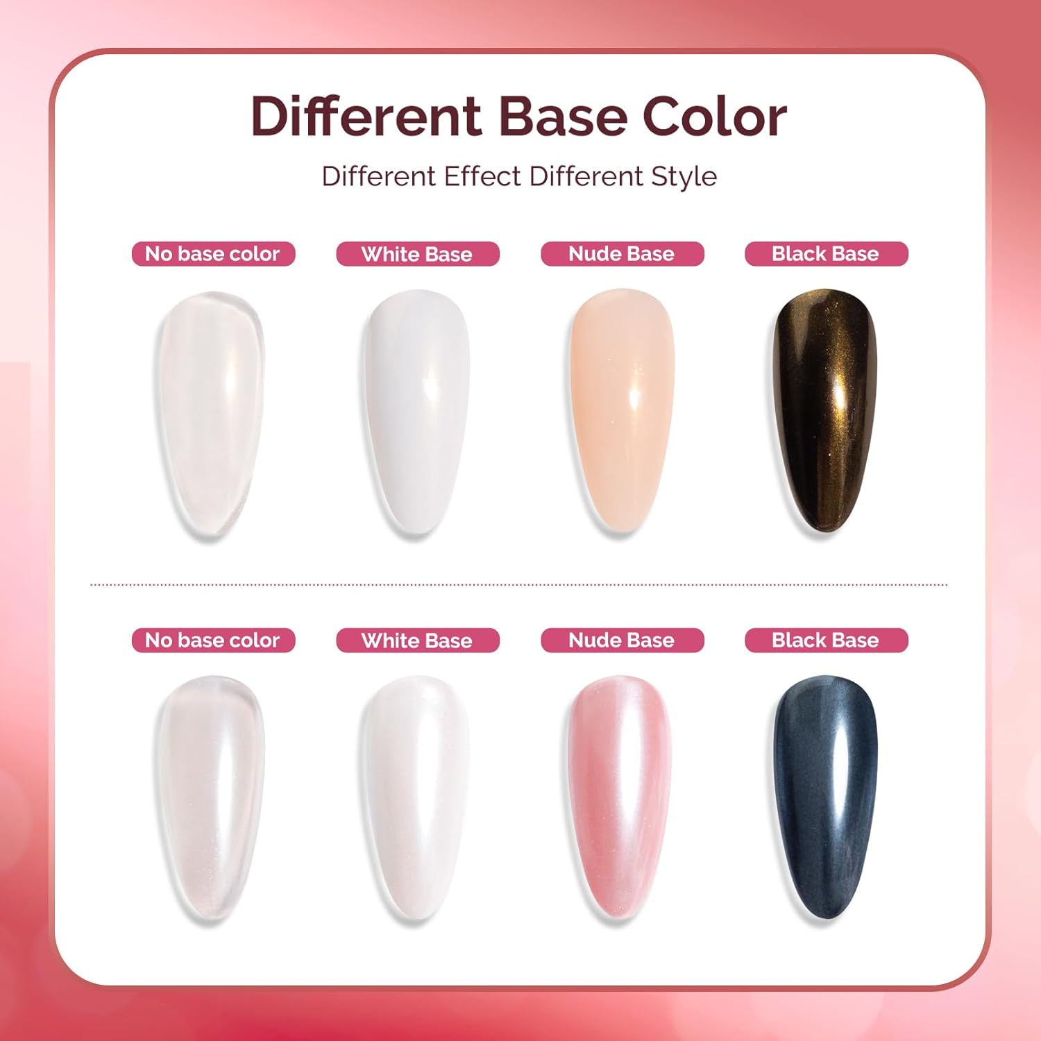 MelodySusie 2Pcs Chrome Nail Powder for Gel Nails, Pearl Powder Mirror Effect Pigment Pearlescent Mermaid Pigment Pearl Glitter for Home DIY Salon Use-BrightBean Baby