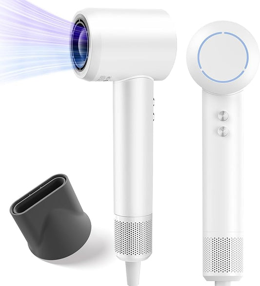Hair Dryer, Ionic High-Speed Blow Dryer for Fast Drying with Brushless Motor, Portable Professional Hair Dryers with Magnetic Concentrator, Quiet Compact Hairdryer for Women & Men, Travel/Home/Salon-BrightBean Baby