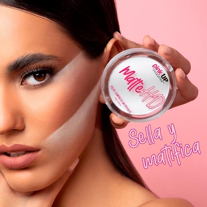 Matte HD Compact Powder Mattifying| Make up| Setting Powder| Pressed Powder | Face Make Up| For Combination Skin|Controls shine on facial skin| Model PKHD-BrightBean Baby