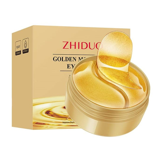 Under Eye Patches - 24K Gold Eye Mask,Moisturizing Serum for Firming, Brightening, and Relieving Eye Fatigue - Under Eye Patches for Dark Circles and Puffiness (gold)-BrightBean Baby