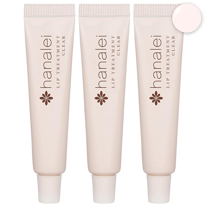 Hanalei Hydrating Lip Treatment Balm – Cruelty-Free, Paraben-Free Moisturizer for Severely Dry, Chapped Lips – Kukui Oil, Shea Butter & Grapeseed Oil – Clear Tint, Travel-Size 3-Pack (5ml X 3)-BrightBean Baby