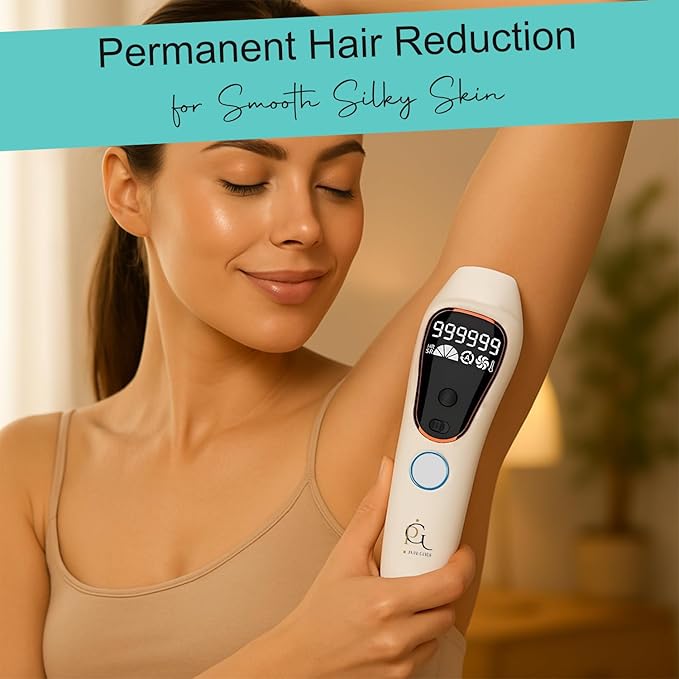 Professional IPL Laser Hair Removal Device & Epilator for Women and Men, 999,999 Flashes, Permanent Hair Reduction for Face, Legs, Arms, Bikini Line & Body, Painless Treatments for Smooth Skin at Home-BrightBean Baby