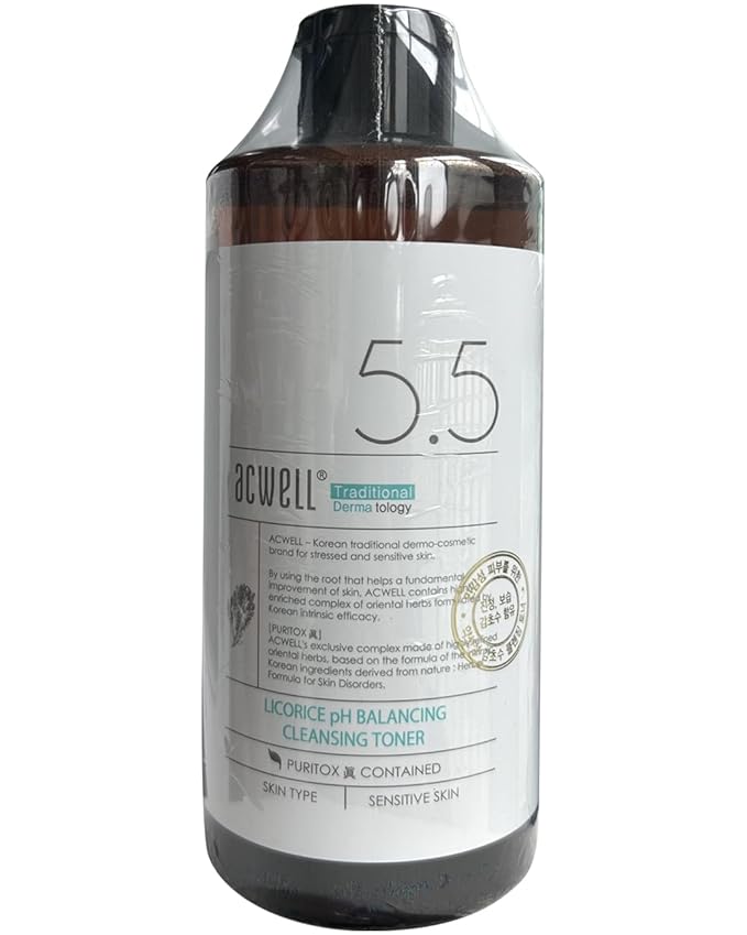 ACWELL Licorice pH Balancing Korean Toner for Cleansing 10.14 fl.oz. - Alcohol-Free PH5.5 Hydrating Facial Astringent - Skin Clarifying & Hydration Boosting Toner-BrightBean Baby