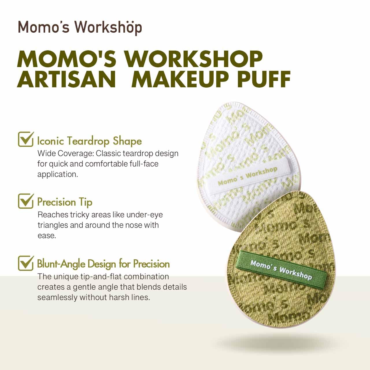 Light Green Denim Makeup Sponges,Super Soft Blenders Sponge for Full Coverage Foundation,Perfect for Oily Skin & Longwear Makeup,Travel Friendly&Reusable,2pcs Puffs &Storage Case-BrightBean Baby