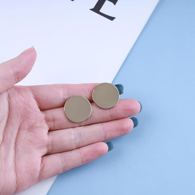 Boho Large Disc Coin Earrings Gold Coin Stud Earrings Geometric Circle Earrings Minimalist Round Circle Disc Earrings Jewelry for Women and Girls-BrightBean Baby