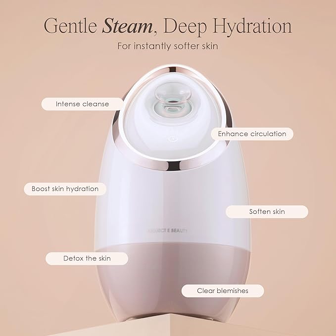 Sensa | Nano Ionic Facial Steamer by Project E Beauty | Deep Pore Cleansing | Warm Mist Sprayer | Detoxify & Clarify Complexion | Moisturize & Hydrate | Home Face Sauna | with 3 Essential Oil Baskets-BrightBean Baby