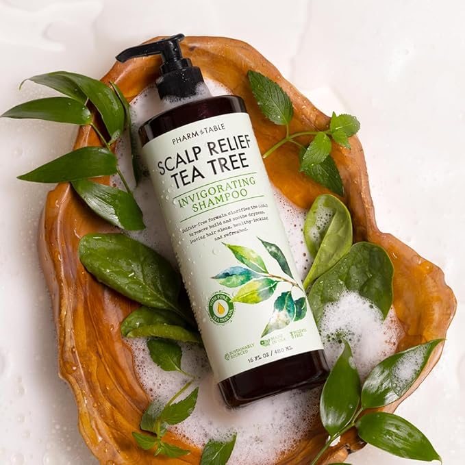 Tea Tree Shampoo For Men and Women, Deep Cleansing Sulfate-Free Formula - Relief for Dry Itchy Scalp - Infused with Tea Tree oil, Mint, Biotin and Vitamin E, 16.2oz-BrightBean Baby