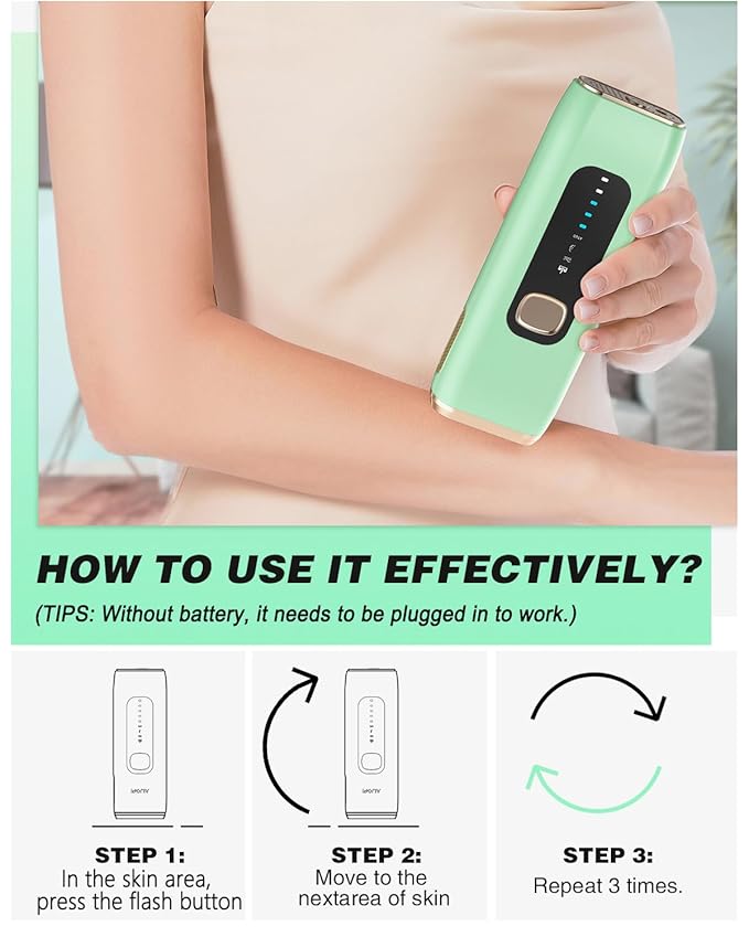 IPL Laser Hair Removal Device for Women Men at Home, Upgraded to 999,900 Flashes Permanent for Facial Legs Arms Bikini Line Whole Body Treatment-BrightBean Baby