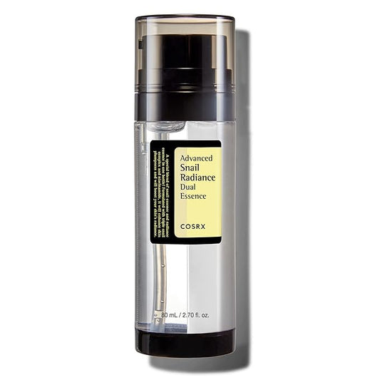 COSRX Niacinamide 5% + Snail Mucin 74% Dual Essence, Anti aging Face Serum for Dull Skin, Hydrating, Brightening, Repairing, 2.70 fl.oz / 80ml, Sensitive Skin, Not Tested on Animals, Korean Skincare-BrightBean Baby