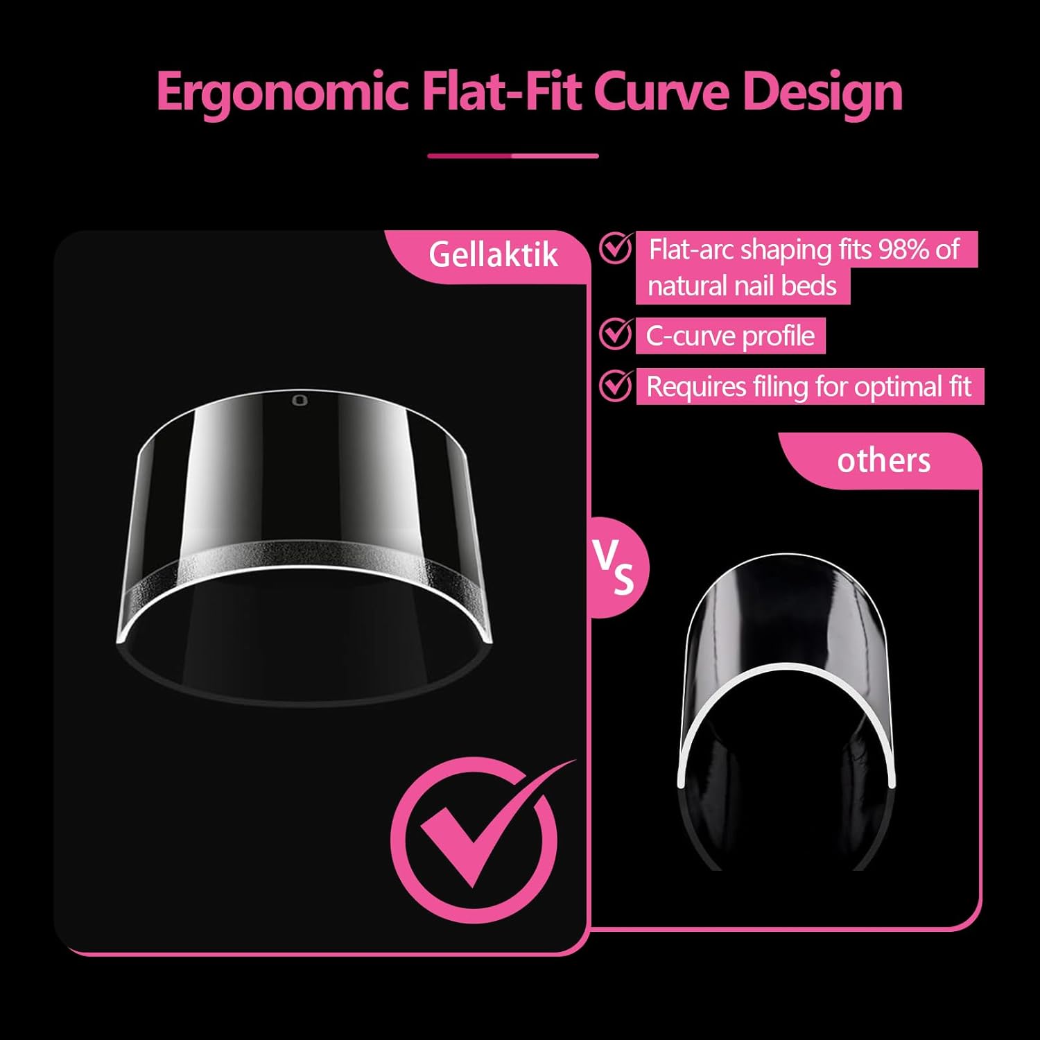 Long Coffin Nail Tips 500PCS, Clear Acrylic Full Cover Gel Press on Nail Tips for DIY Salon, 10 Sizes Pre-Shaped False Nails with Glossy Finish, Professional Manicure Kit & Easy Application-BrightBean Baby