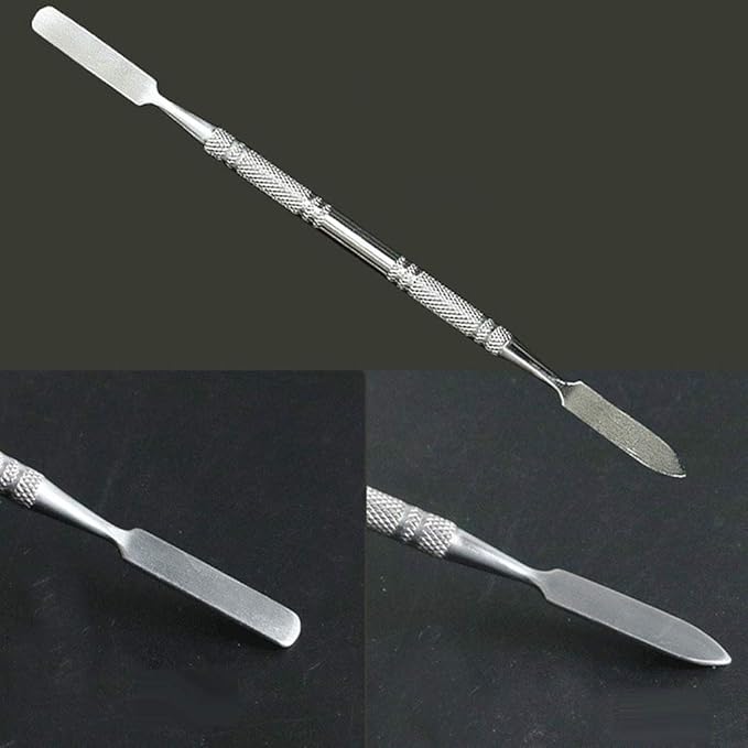 4 Pieces Makeup Spatula Cosmetics Mixing Spatula Stainless Steel Cosmetic Makeup Spatula Makeup Palette Spatula Tool Double Headed Makeup Stirring Spatula Makeup Accessories(150 mm, Silver)-BrightBean Baby