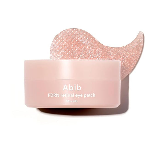 Abib PDRN Retinal Eye Patch Glow jelly 60 Patches, Korean Under Eye Patches for Puffy Eyes and Dark Circles, Anti-Wrinkle, Collagen, Caffeine, Niacinamide-BrightBean Baby