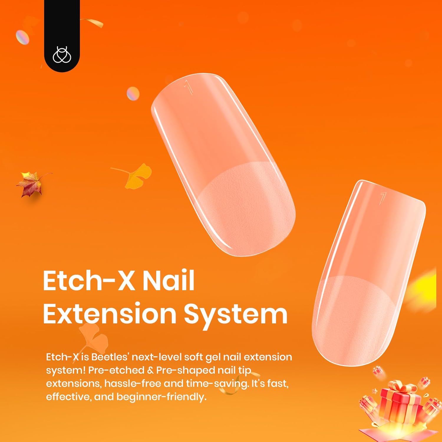 Beetles Short Square Gel Nail Tips 12 Sizes 288 PCS Half Matte Full Cover False Nails Clear Acrylic Nails Glue on Nails for Girls Women DIY Nail Extension-BrightBean Baby