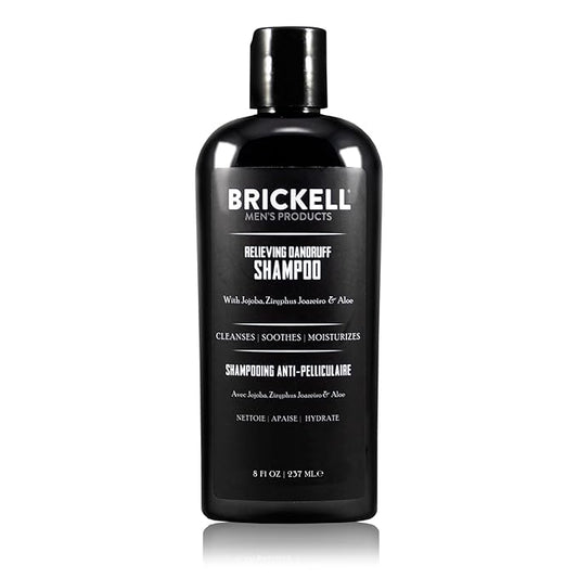 Brickell Men's Relieving Dandruff Shampoo For Men, Natural & Organic, Soothes and Eliminates Dandruff with Ziziphus Joazeiro, Aloe and Jojoba Oil (8 oz)-BrightBean Baby