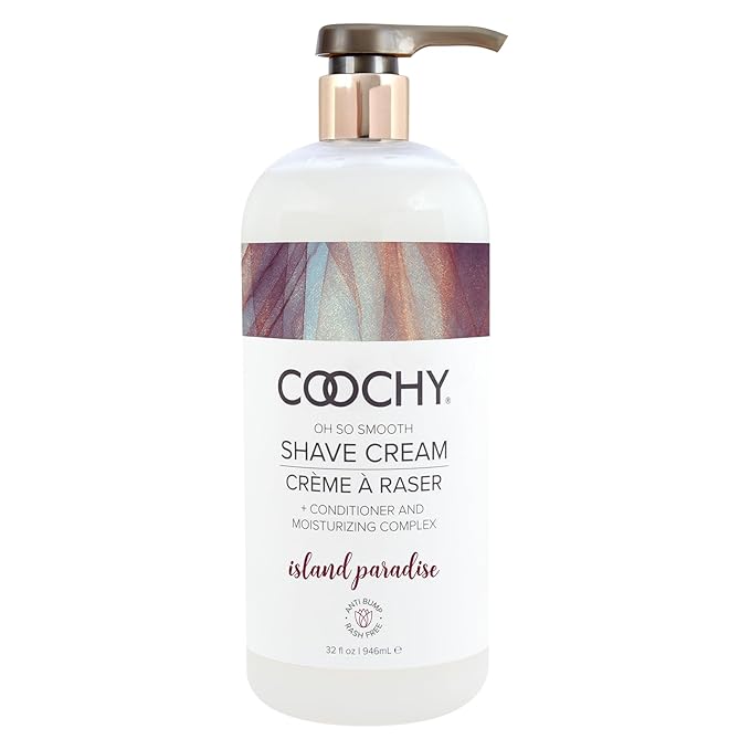 Coochy Intimate Shaving Cream | Shave Conditioner & Moisturizer for Face & Body | Ideal for Sensitive Skin Care, Anti-Bump | Island Paradise, 32 oz-BrightBean Baby