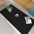 Desk Protector Mat - 24x66 Inch Waterproof Easy to Clean Can Conceal Flaws Protector The Table Top from Scratches Used for Coffee Table (Black+Black 24x66)