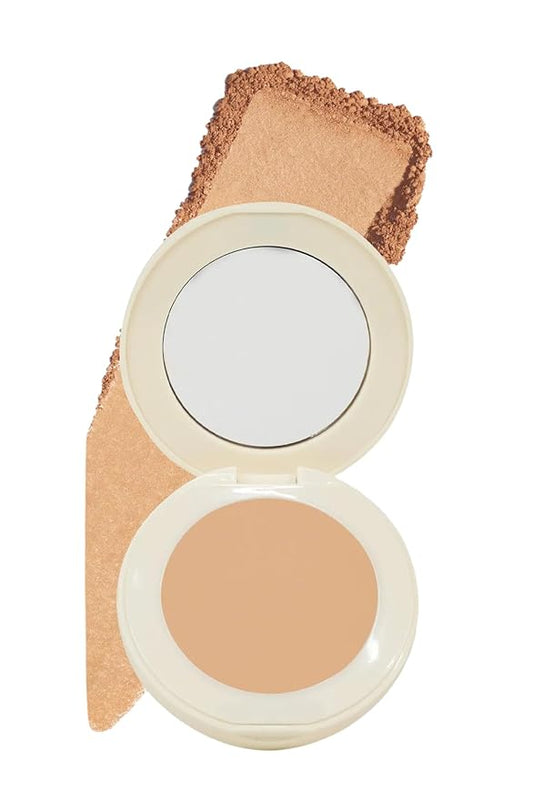 FARMASI Makeup BB All in One Powder, Lightweight, Long-Lasting Medium-Full Coverage with Flawless Finishing, will Look More Natural and Smooth Than Ever, 0.5 oz, Warm Deep-BrightBean Baby