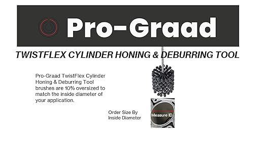 TwistFlex 15/16" 320SC Cylinder Hone, 0.9375” (23.8mm) Flexible Cylinder Honing & Deburring Tool for Hole Diameters 0.875"- 0.938“, 320 Grit Silicon Carbide, Pack of 1