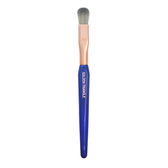 Bdellium Tools Professional Makeup Brush - Golden Triangle 792 Eye Double Dome Blender - With All Vegan and Soft Synthetic Fibers, For Effortless Application and Blending (Blue, 1pc)-BrightBean Baby