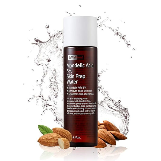 BY WISHTREND Mandelic Acid 5% Skin prep Water, Gentle Skin Renewal, Korean Exfoliator, Aha Bha Toner, for Sensitive Skin, Helping clogged pores, Glow up (4.1 Fl Oz (Pack of 1))-BrightBean Baby