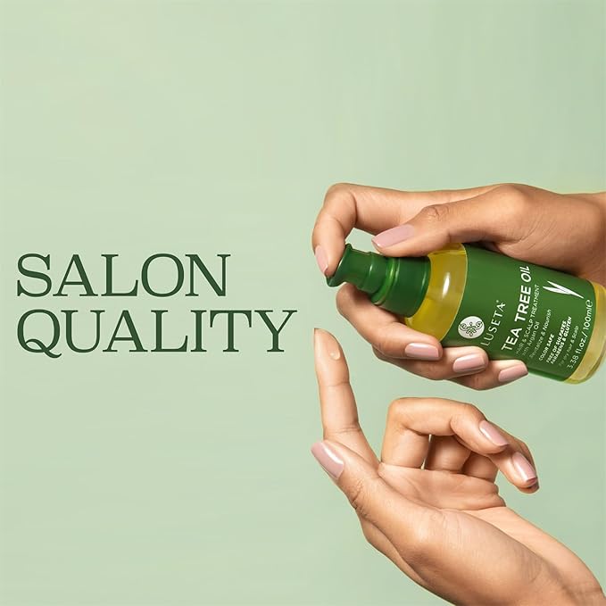 Luseta Tea Tree Oil for Hair, Hair Serum for For Damaged and Oily Hair, Revitalizing & Nourishing for Healthy Hair Color Safe Hair Oil 3.38 Fl oz-BrightBean Baby