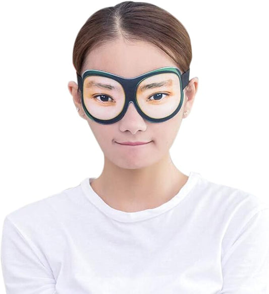 Honbay 3D Funny Eyeshade Soft Sleep Eye Mask with Adjustable Head Strap for Travel, Game, Party, Rest, Sleeping, etc (for Man) Black-BrightBean Baby