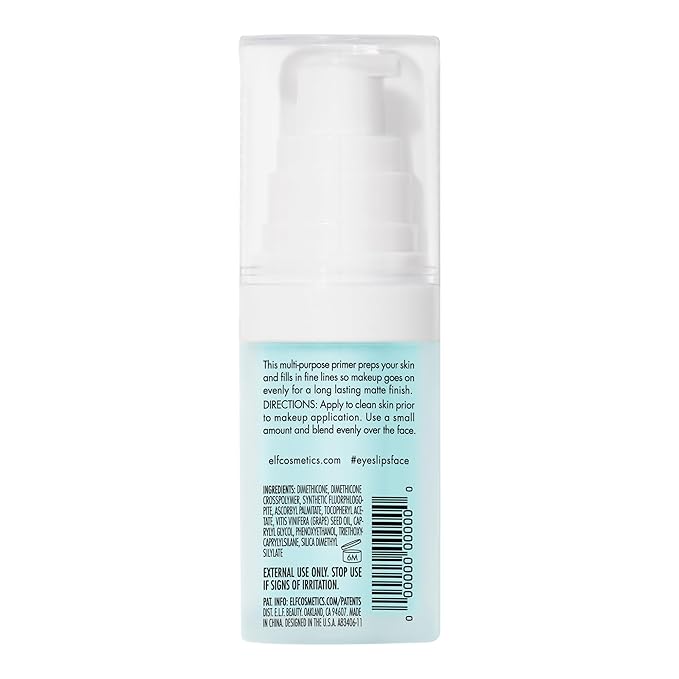 e.l.f. Hydrating Face Primer, Makeup Primer For Flawless, Smooth Skin & Long-Lasting Makeup, Fills In Pores & Fine Lines, Vegan & Cruelty-free, Small-BrightBean Baby