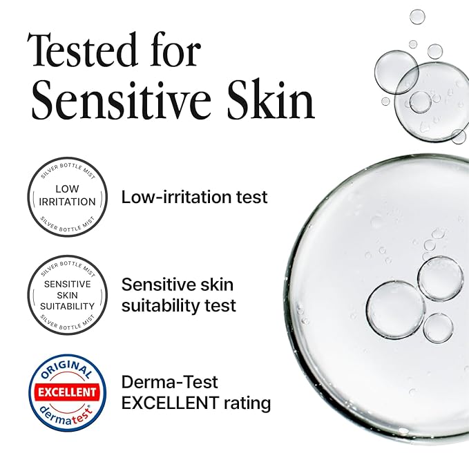 Silver Frost Mist - Facial Barrier Toner Spray with 80% Witch Hazel Water, Cica for Skin Barrier Repair, Recovery Mist for Sensitive Skin, Dewy Hydration, Korean Skin Care (3.38 fl oz)-BrightBean Baby