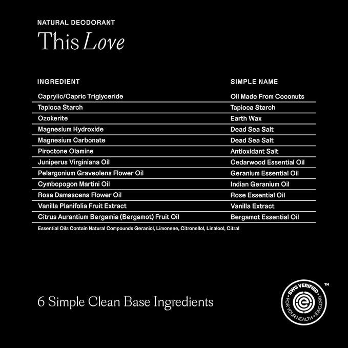 Each & Every Aluminum Free Deodorant for Women & Men, Rose & Vanilla - All Natural Deodorant for Sensitive Skin, EWG Verified - Clean, Baking Soda-Free, Plant-Based Fragrance - 2.5oz, 2 Pack-BrightBean Baby