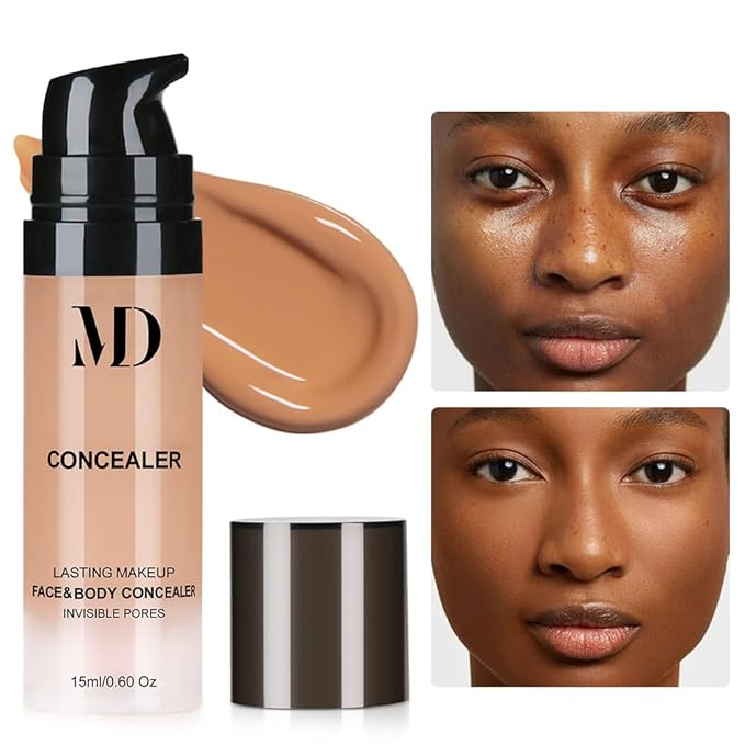 Liquid Primer Set Matte Liquid Full Coverage Oil Control Breathable Invisible Cover Concealer Primer with Face Primer, Makeup Sponge-BrightBean Baby